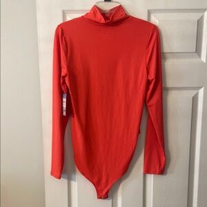 Cabana Crown & Ivy Orange  Long Sleeve Bodysuit size L brand new